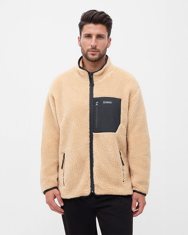 TreeFleece Teddy Relaxed Jacket Caramel - VESTE - NIKIN