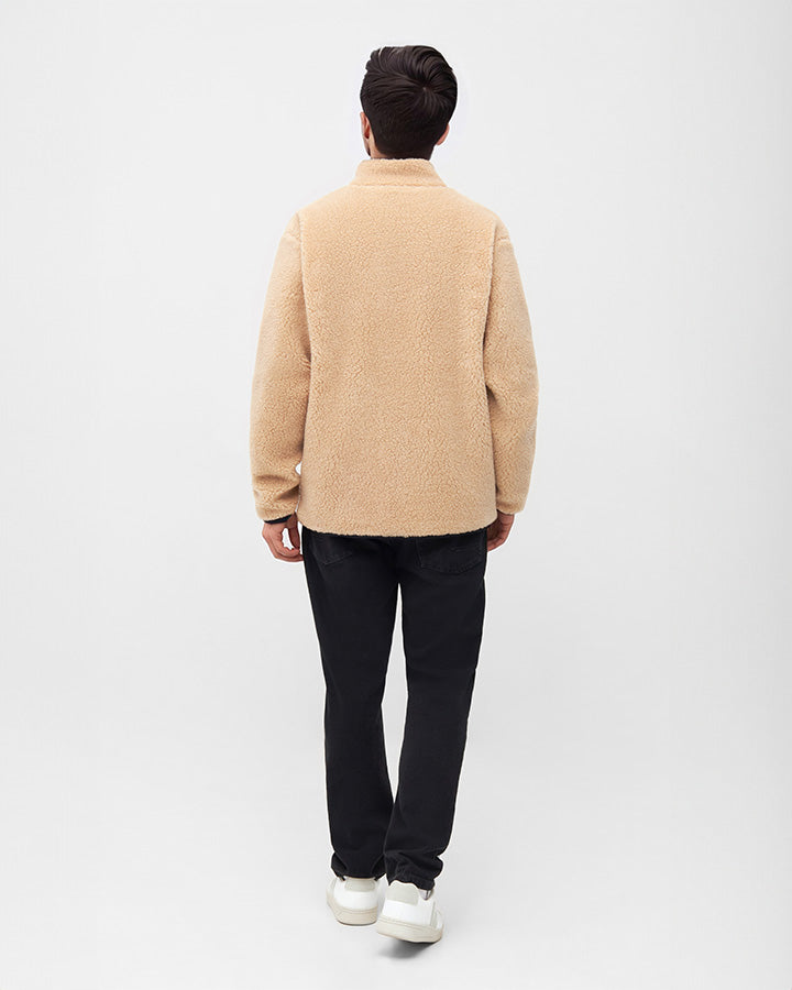 TreeFleece Teddy Relaxed Jacket Caramel - VESTE - NIKIN