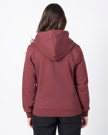 TreeHoodie Femme Bordeaux Mel