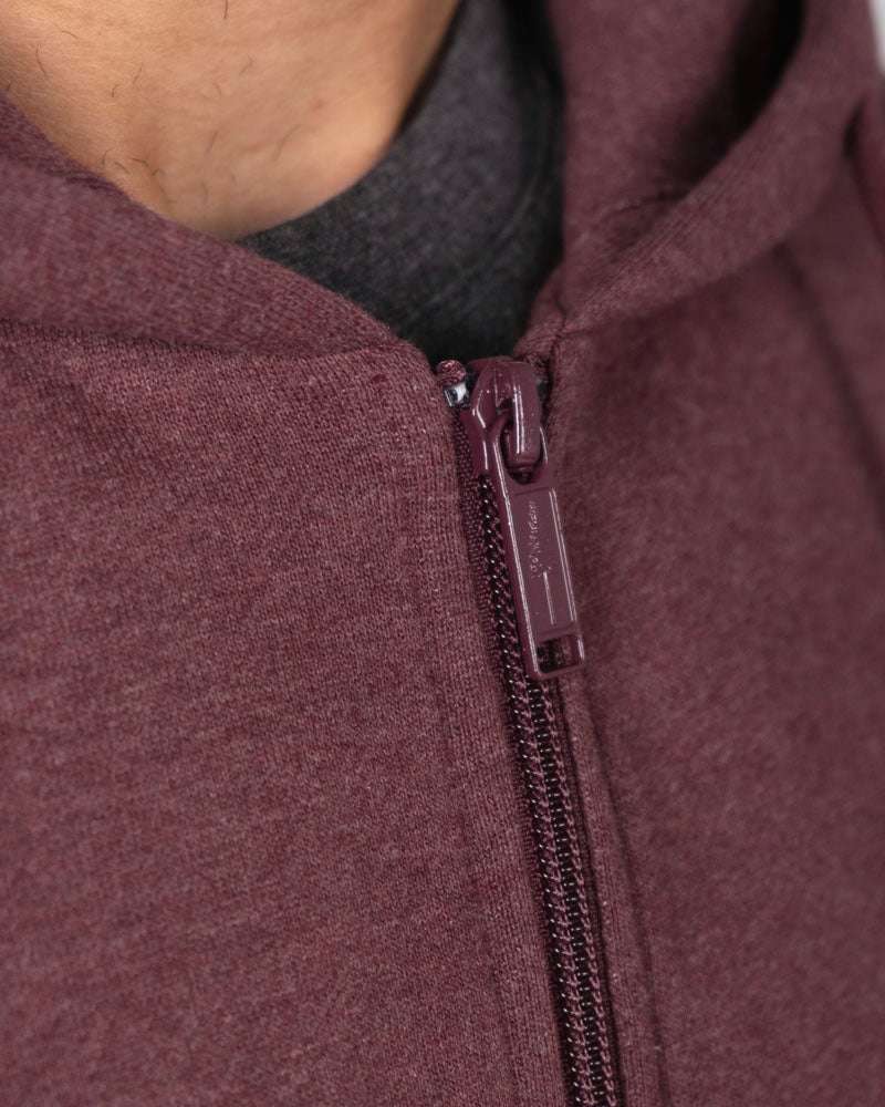 TreeHoodie Zip Bordeaux Mel