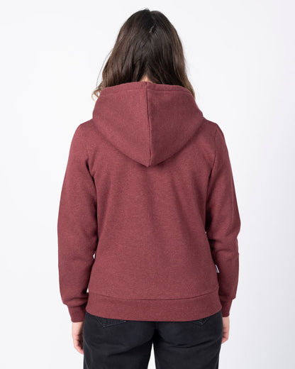 TreeHoodie Zip Women Bordeaux Mel