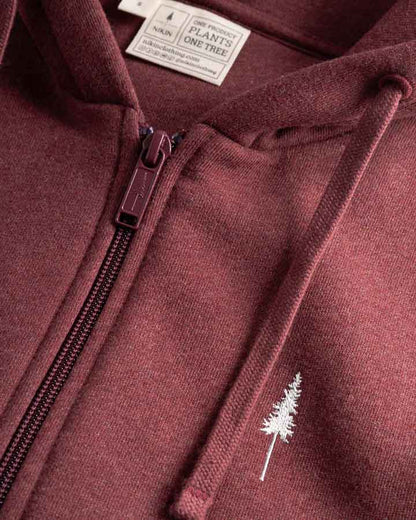TreeHoodie Jacket Femme Bordeaux Mel