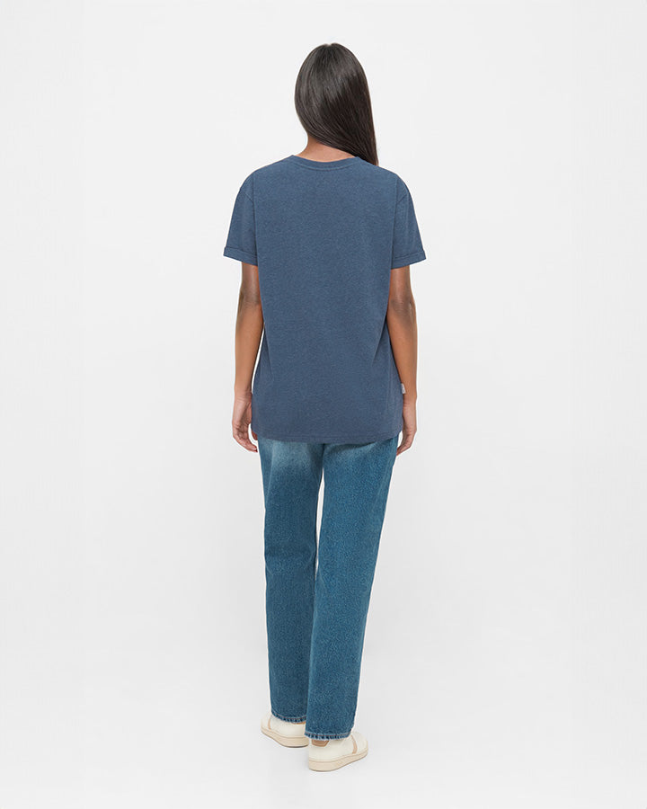 TreeShirt Pocket Navy Mel - TSHIRT - NIKIN