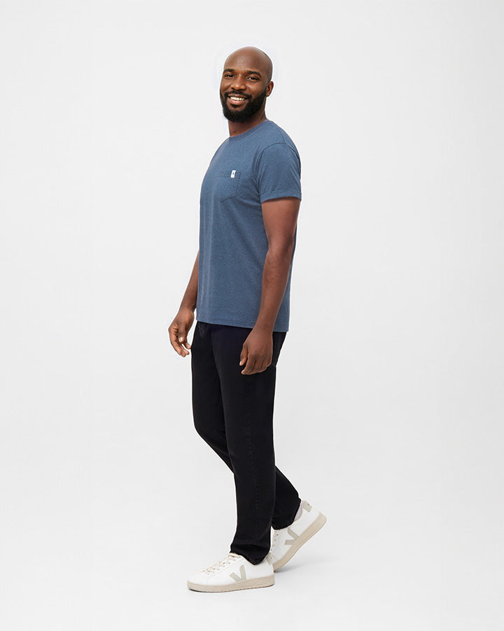 TreeShirt Pocket Navy Mel - TSHIRT - NIKIN