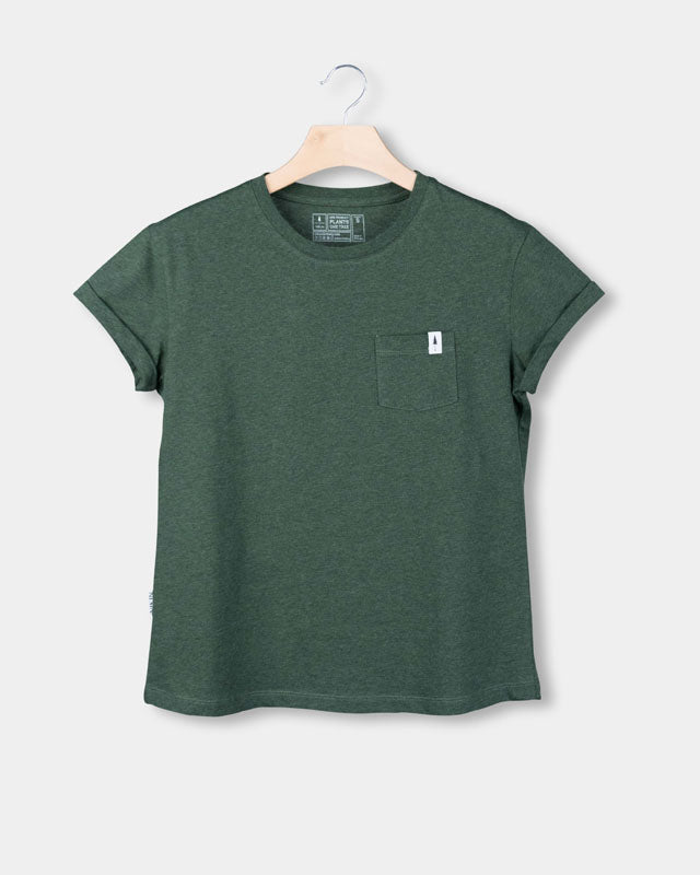 TreeShirt Pocket Femme Olive Mel - TSHIRT - NIKIN