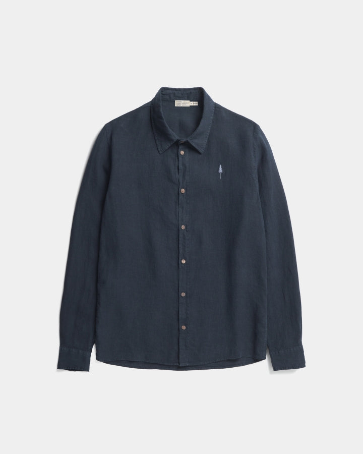 TreePlanter chemise lin marine foncé