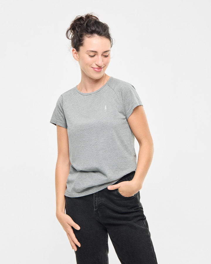 TreeShirt Raglan Coffee Women Grey Mel