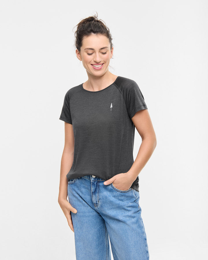 TreeShirt Wool Women Dark Anthracite Mel