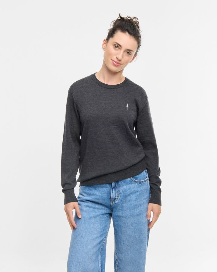 TreePullover Merino Wool Anthracite Mel