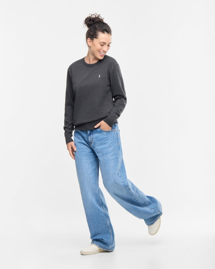 TreePullover Merino Wool Anthracite Mel