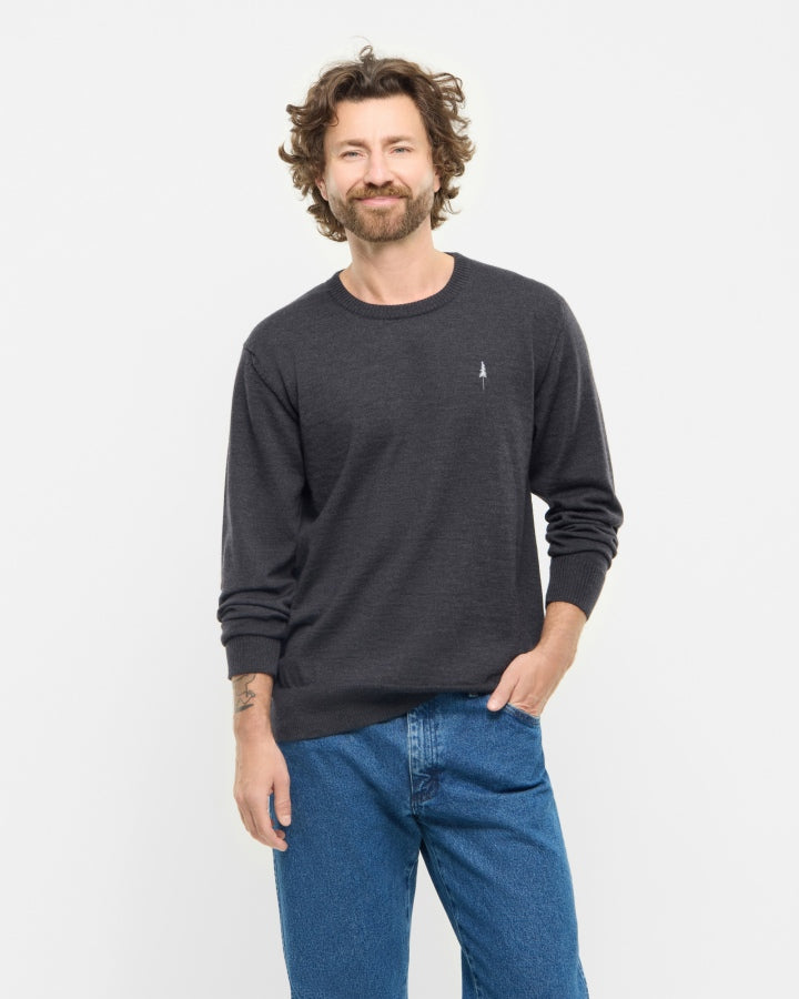 TreePullover Merino Wool Anthracite Mel