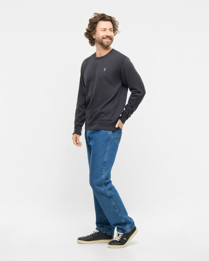 TreePullover Merino Wool Anthracite Mel