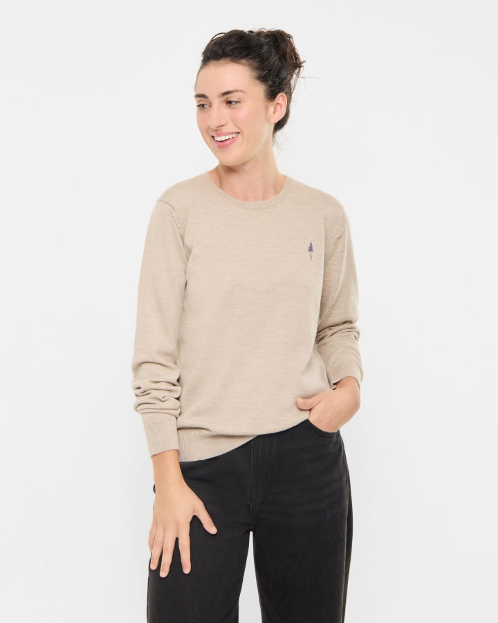 TreePullover Merino Wool Women Caramel Mel