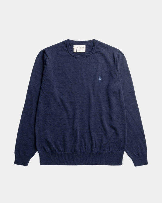 TreePullover Merino Wool Women Dark Navy