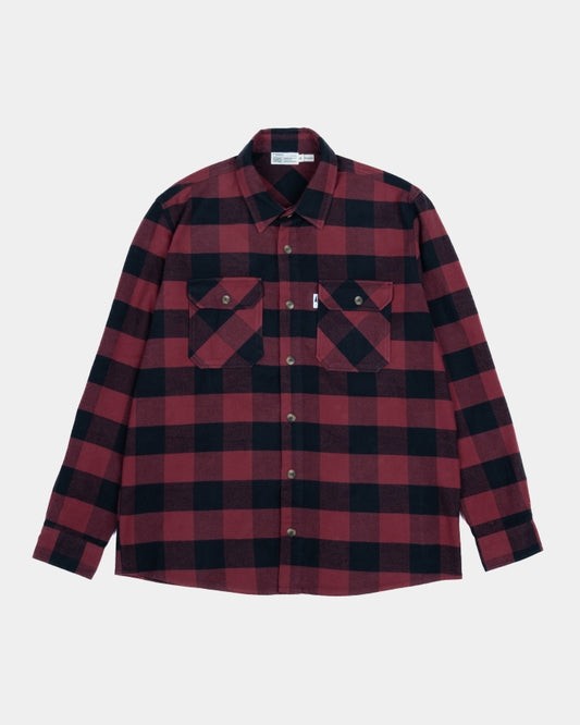 TreePlanter Overhirt Check Deep Maroon-Black