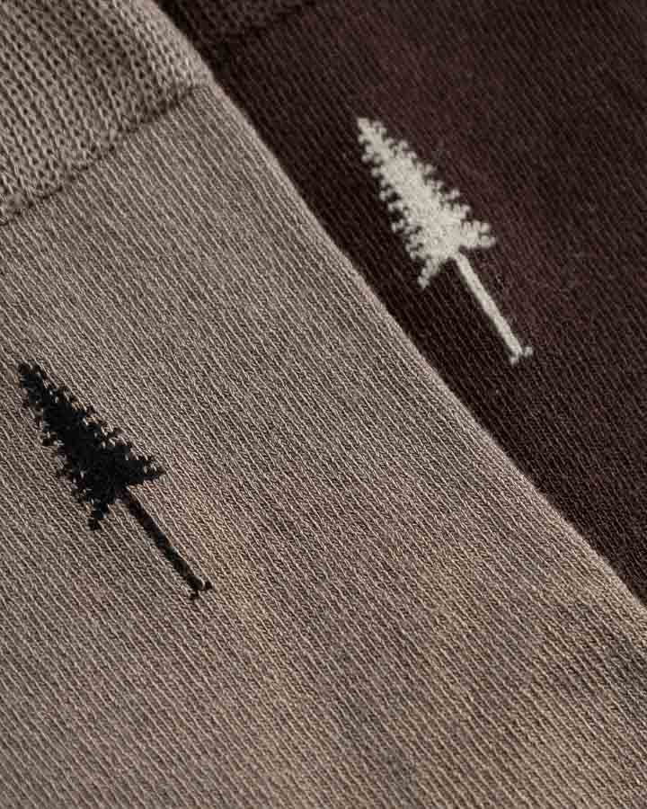 TreeSocks Standard Single Bundle Cendre Taupe-Chêne foncé