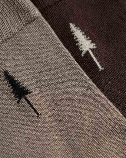 TreeSocks Standard Single Bundle Cendre Taupe-Chêne foncé