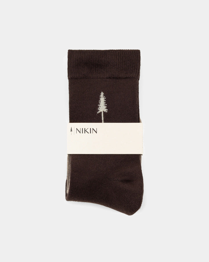 TreeSocks Standard Single Bundle Cendre Taupe-Chêne foncé