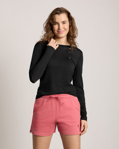 TreeShirt T-shirt à manches longues en laine, coupe ajustée, Femme