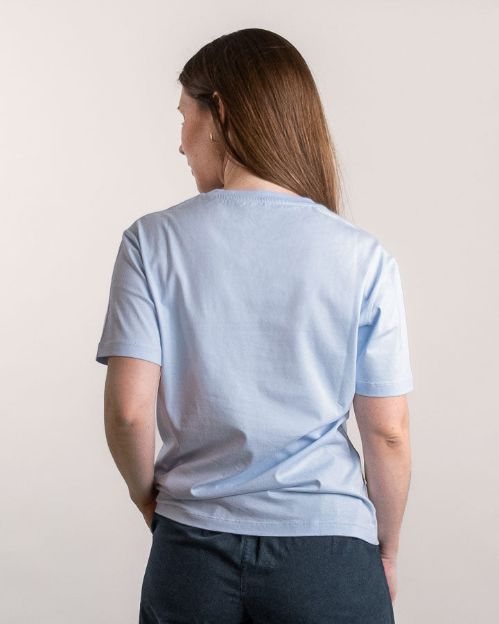 TreeShirt Pocket Mono Relaxed Femme Sky