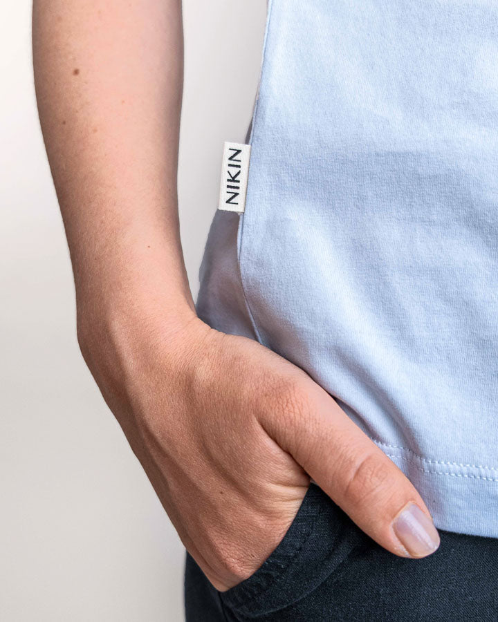 TreeShirt Pocket Mono Relaxed Femme Sky