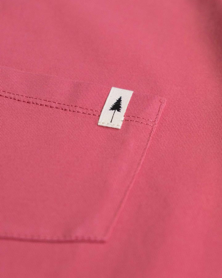 TreeShirt Pocket Mono Relaxed Femme Berry