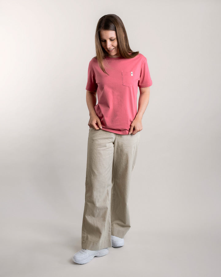 TreeShirt Pocket Mono Relaxed Femme Berry