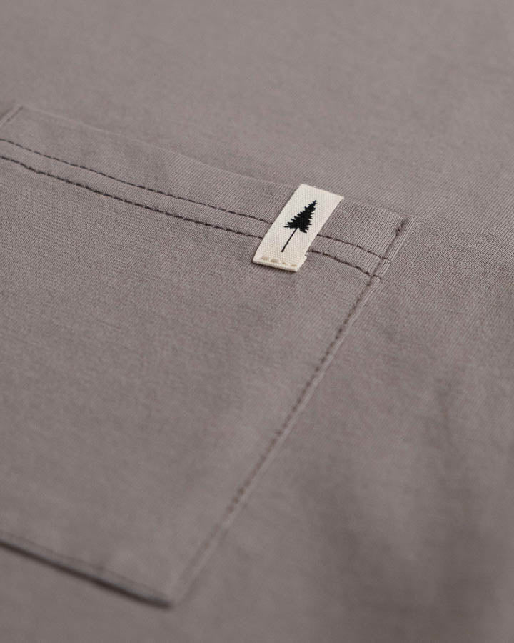 TreeShirt Pocket Mono Gris cendré Taupe