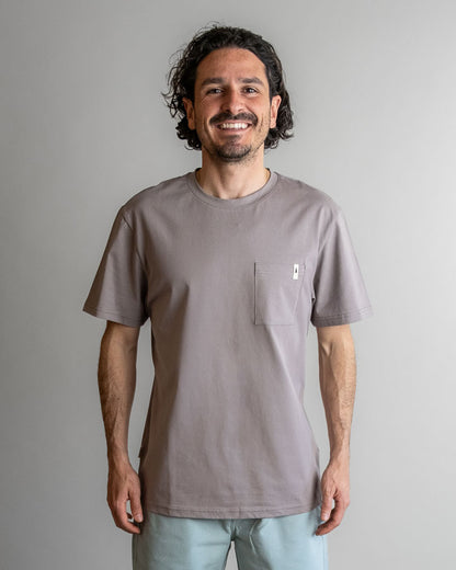 TreeShirt Pocket Mono Gris cendré Taupe