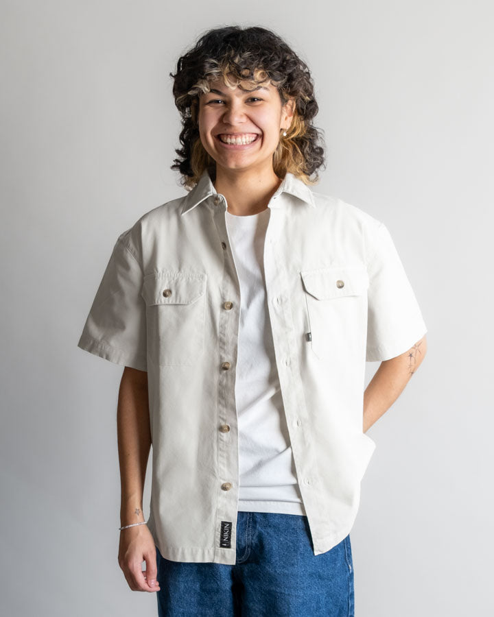 Survêtement TreePlanter Workwear à manches courtes, couleur White Sand