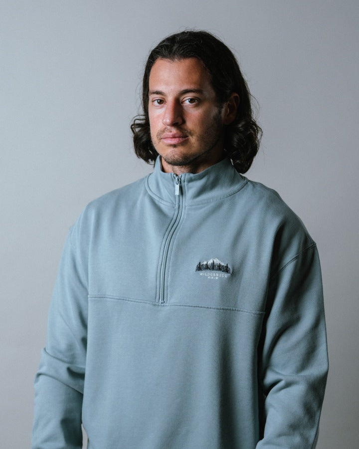 TreeSweater Quarter Zip Muntogna Bleu Élémentaire