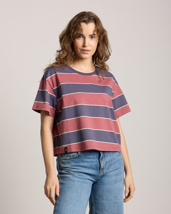 TreeShirt Oversize à rayures Femme Ink-Blush