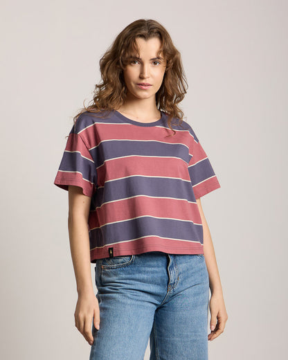 TreeShirt Oversize à rayures Femme Ink-Blush