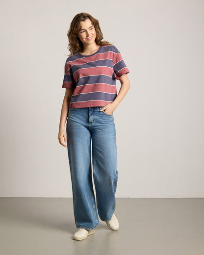 TreeShirt Oversize à rayures Femme Ink-Blush