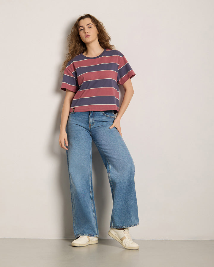 TreeShirt Oversize à rayures Femme Ink-Blush