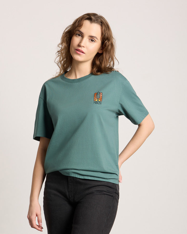 TreeShirt Stay Rooted Relaxed Ocean Green