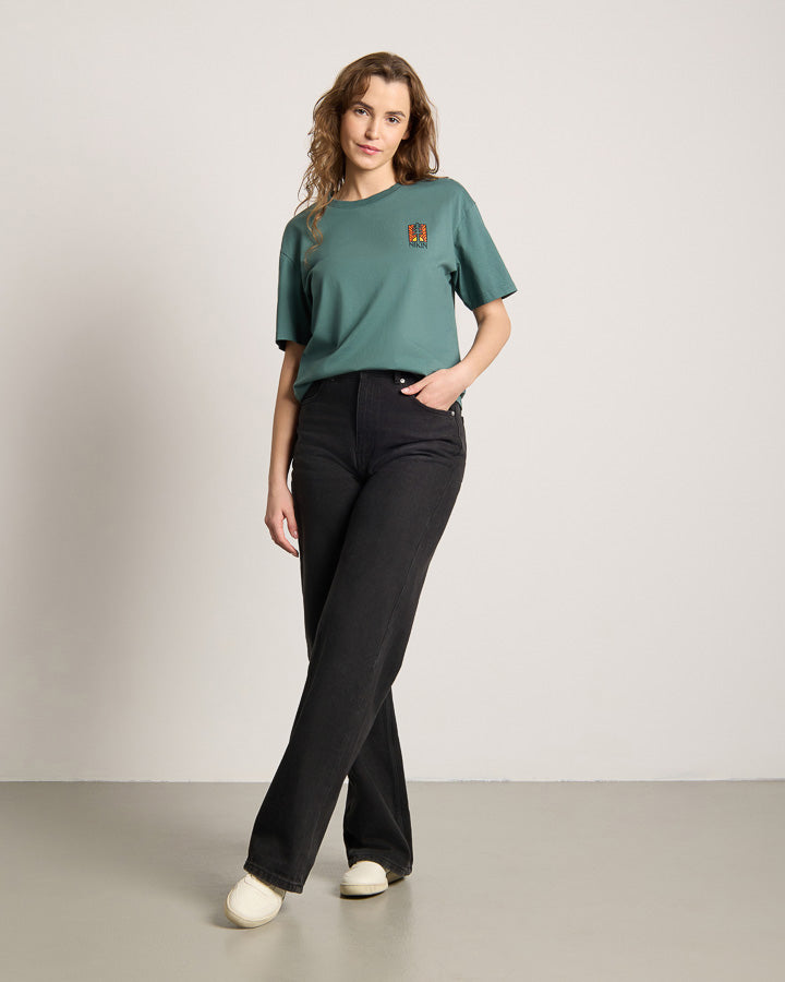 TreeShirt Stay Rooted Relaxed Ocean Green