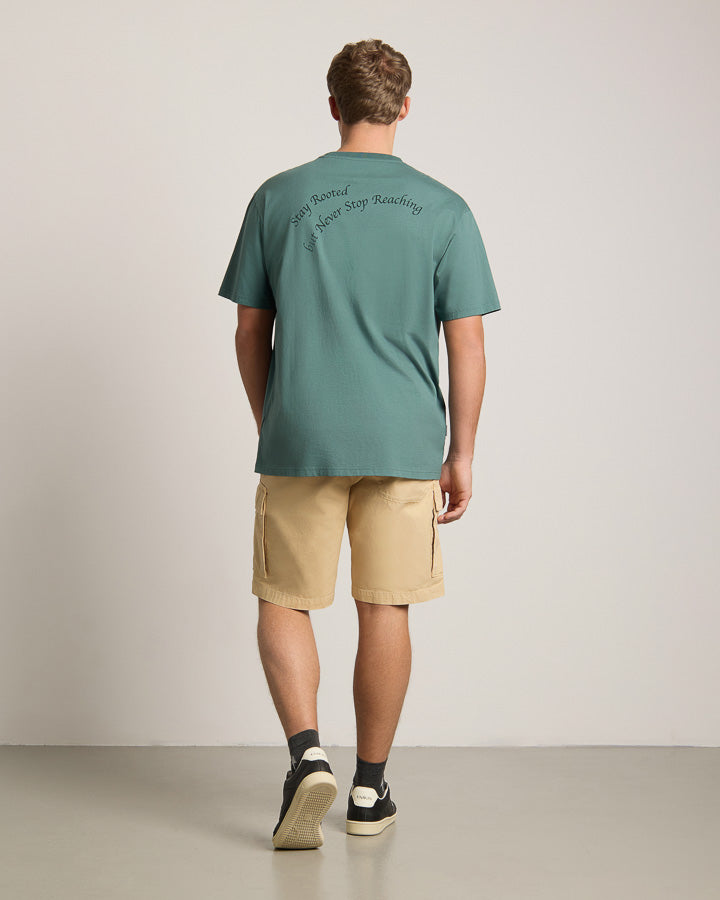 TreeShirt Stay Rooted Relaxed Ocean Green