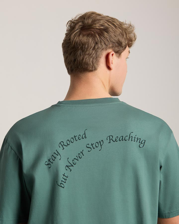 TreeShirt Stay Rooted Relaxed Ocean Green