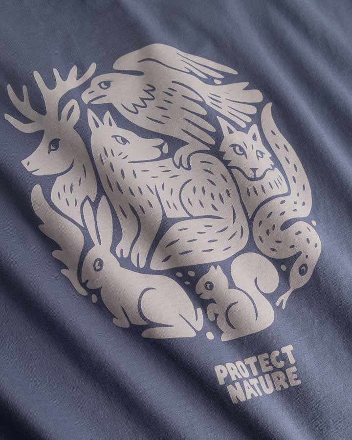 TreeShirt Protect Nature Relaxed Slate Blue