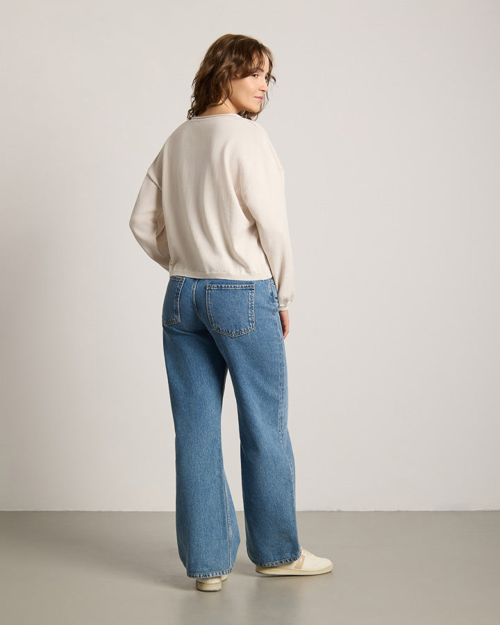 Pull Tree Knitted Light Femme Pearl