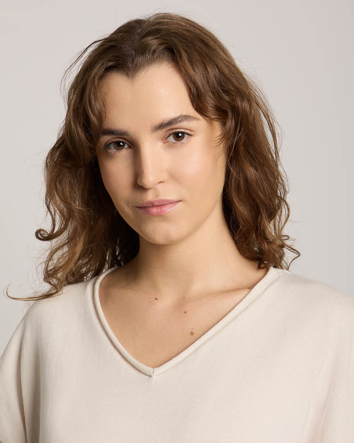 Pull Tree Knitted Light Femme Pearl