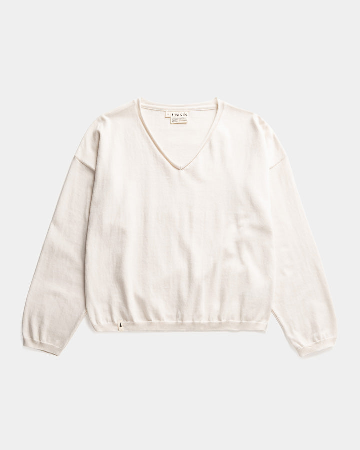 Pull Tree Knitted Light Femme Pearl