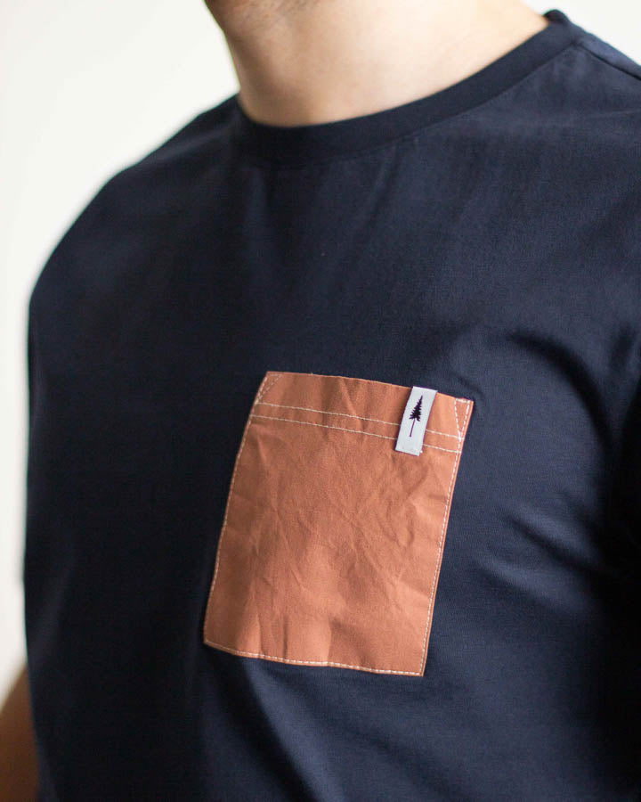 TreeShirt Pocket Spatz Bleu marine foncé
