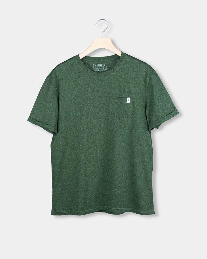 TreeShirt Pocket Olive Mel - TSHIRT - NIKIN