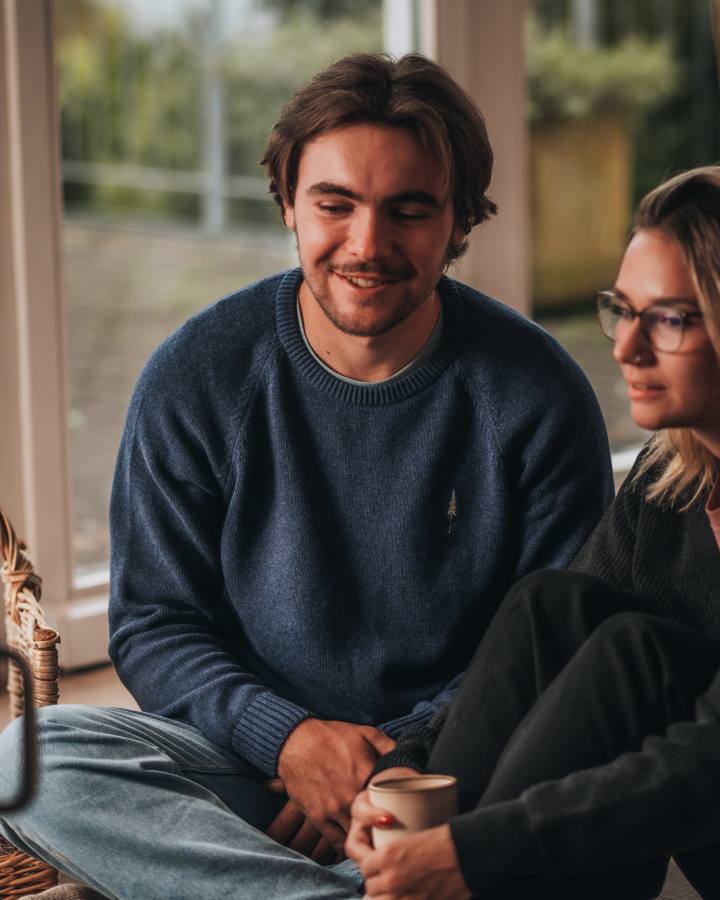 TreePullover Cosy Navy Mel - PULLOVER - NIKIN