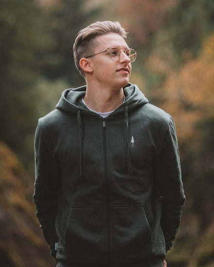 TreeHoodie Jacket Ash Green - HOODIE - NIKIN