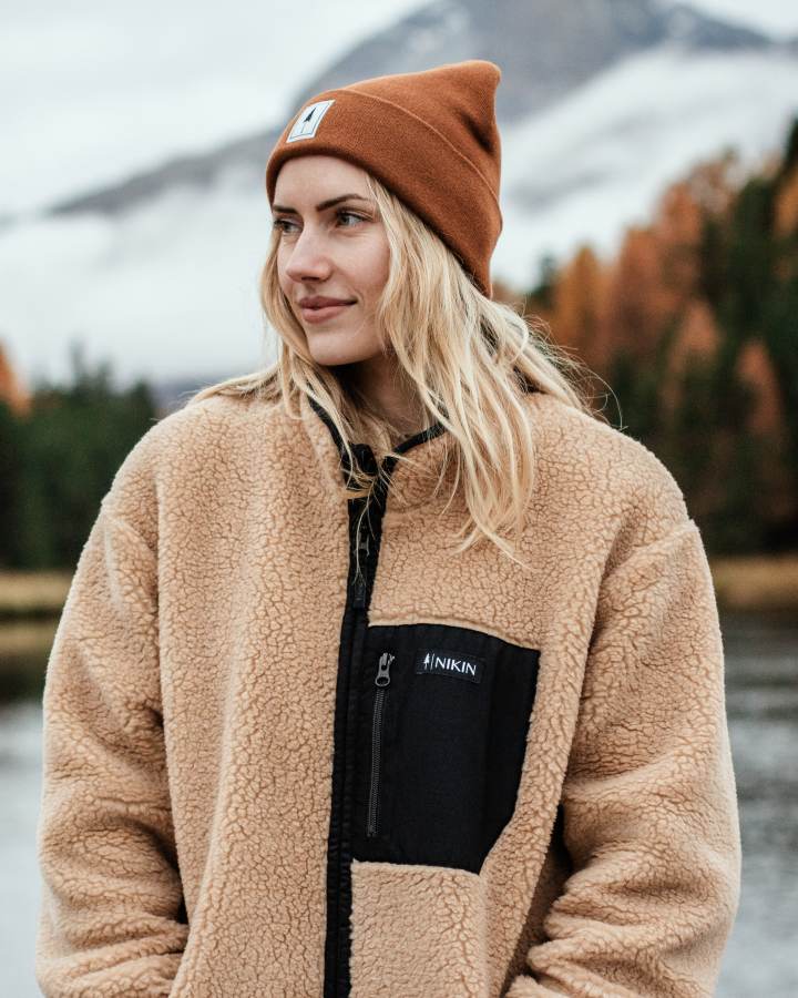 TreeFleece Teddy Relaxed Jacket Caramel - VESTE - NIKIN