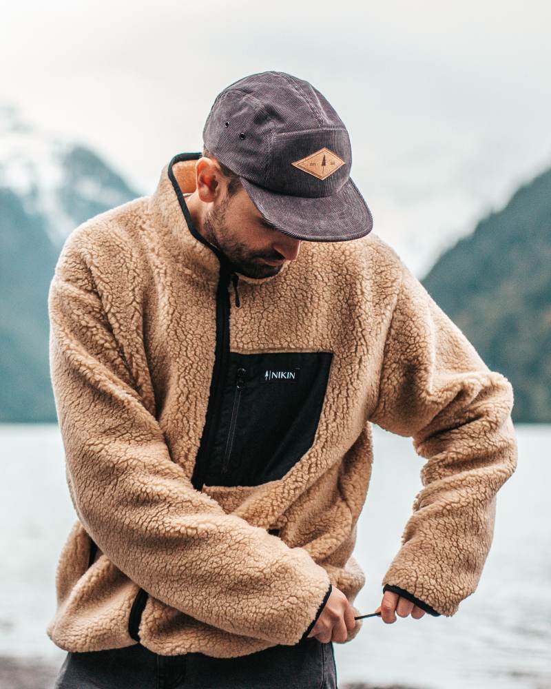 TreeFleece Teddy Relaxed Jacket Caramel - VESTE - NIKIN