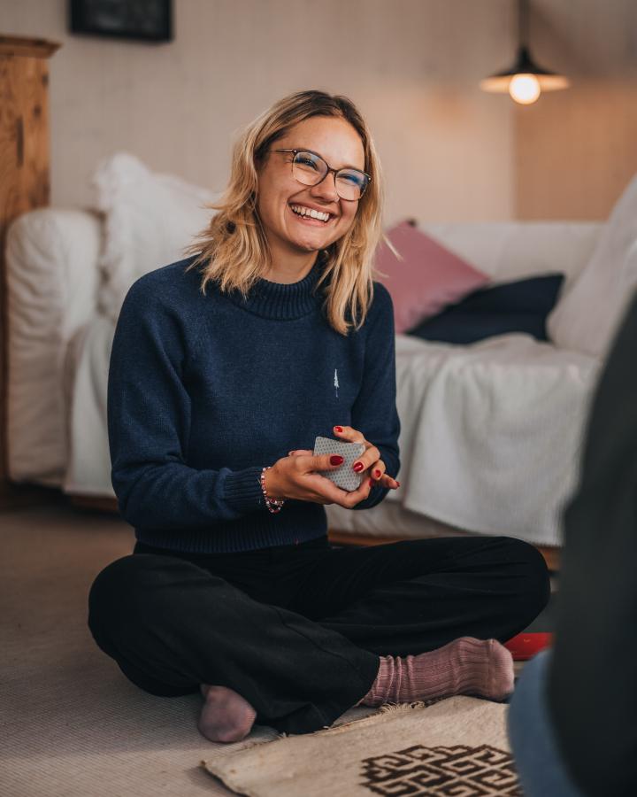 TreePull Cosy Femme Navy Mel - PULLOVER - NIKIN